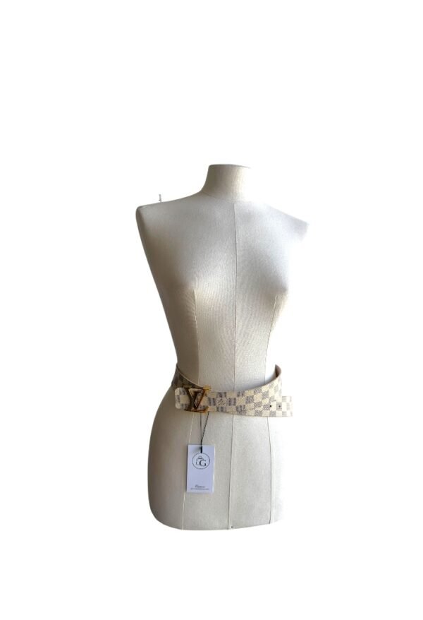 LOUIS VUITTON - DAMIER AZUR LV BELT - Image 5